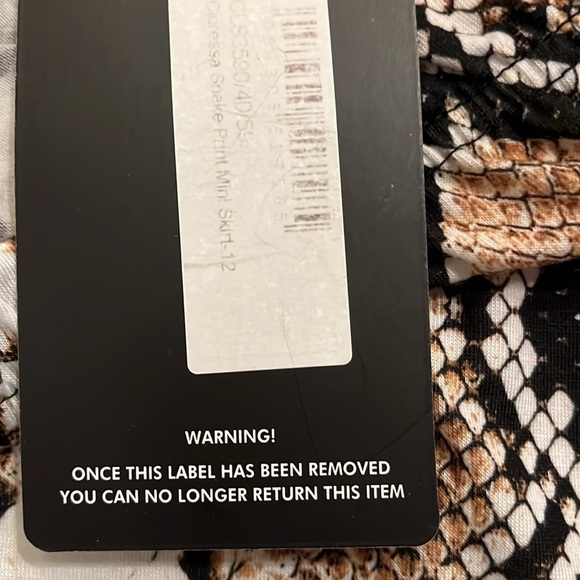 Pretty Little Thing Snake Print Mini Skirt - Picture 3 of 4